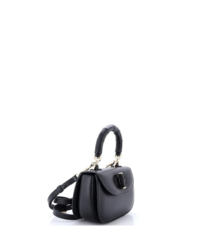 Pre-Owned Gucci Small Bamboo 1947 Top Handle Bag Leather