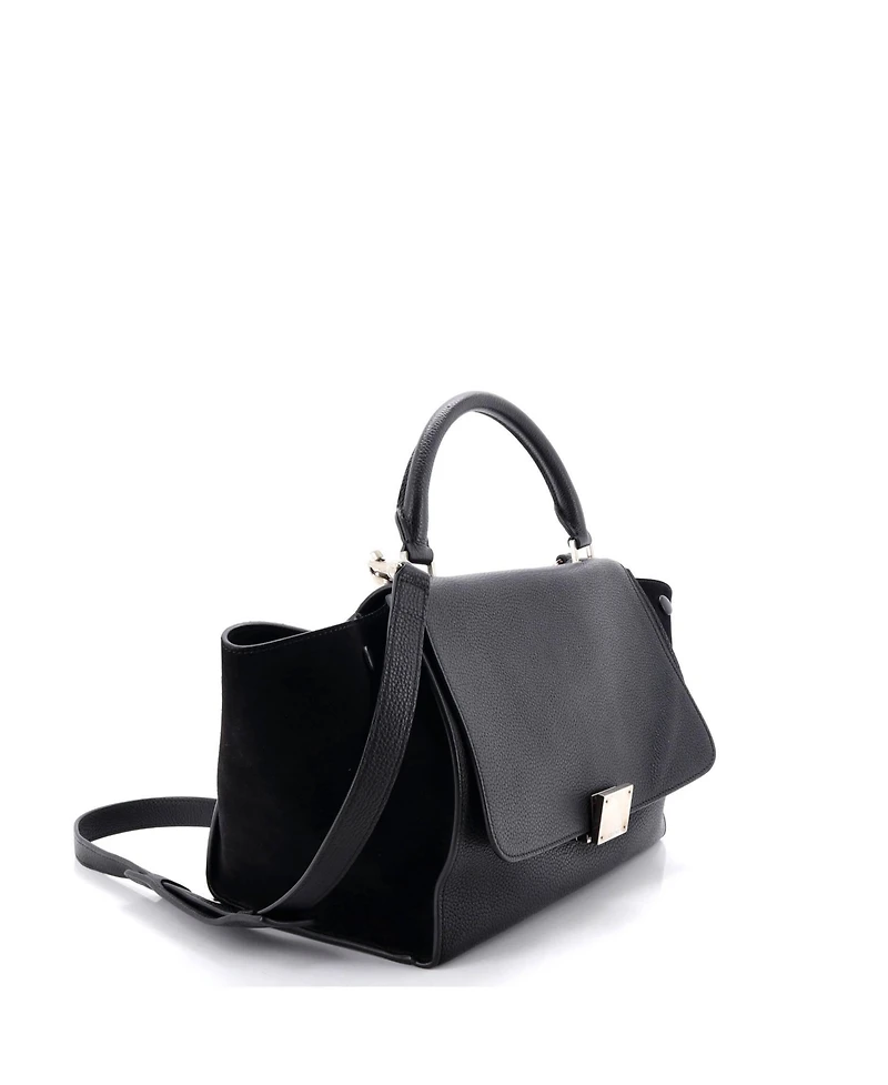 Pre-Owned Celine Small Tricolor Trapeze Bag Leather