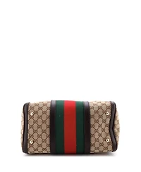 Pre-Owned Gucci Medium Vintage Web Boston Bag Gg Canvas