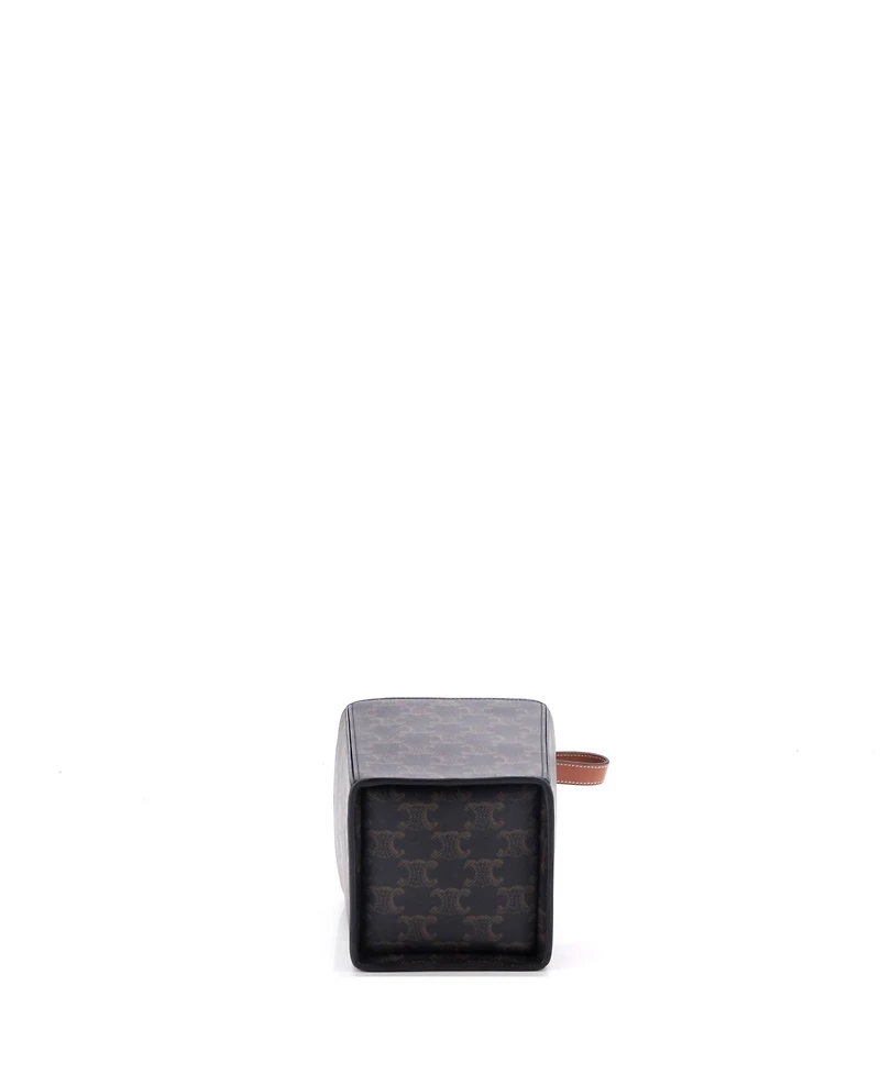 Pre-Owned Celine Strap Box Top Handle Bag Triomphe Coated Canvas
