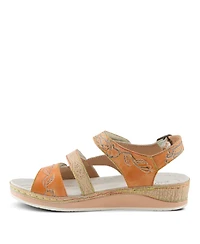 L'Artiste Women's Wedge Sandal with Ankle Strap