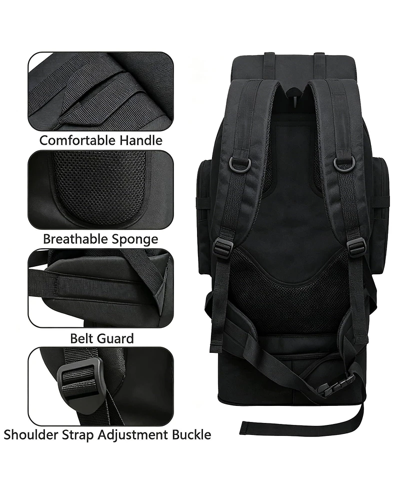 Piscifun 80L Hiking Backpack Waterproof Large Capacity Outdoor Travel Camping Tactical Rucksack