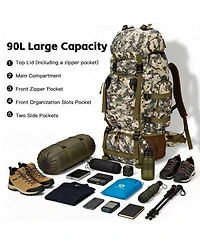 Piscifun Waterproof Lightweight Molle Tactical Backpack Large Capacity Outdoor Hiking Camping Rucksack