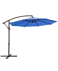 Gymax 10 Patio Cantilever Offset Umbrella Yard Garden Outdoor with 8 Ribs