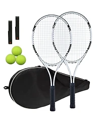 Aofar Tennis Rackets 2 Players Set With Cover Bag Grip Balls
