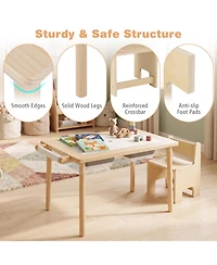 Hongge 6-In-1 Kids Sensory Table With Adjustable-Height Legs, Ages 3+