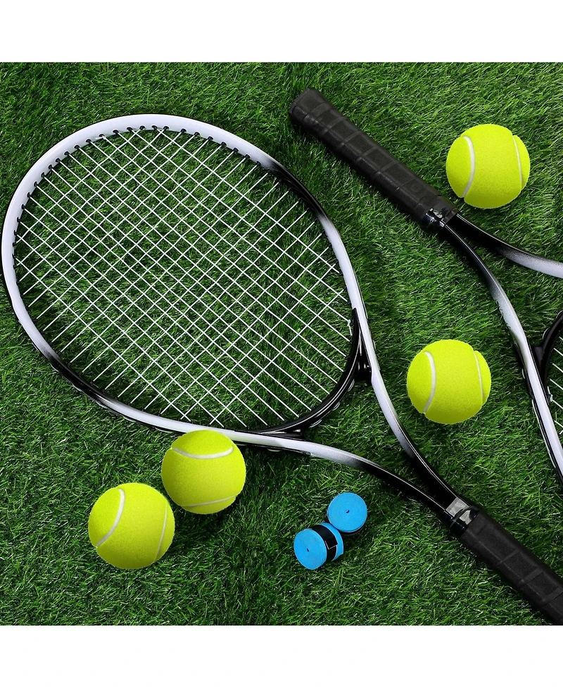 Aofar 4 Pack Tennis Rackets Adult Recreational Pre Strung Lightweight Balls Overgrips