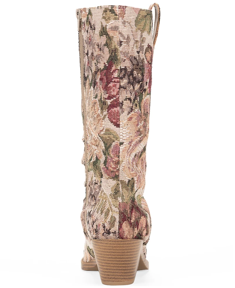 Wild Pair Women's Piippa Floral Tapestry Slouch Mid-Shaft Western Boots, Macy's Exclusive