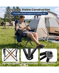 Hongge Folding Camping Chair with Breathable Mesh Backrest
