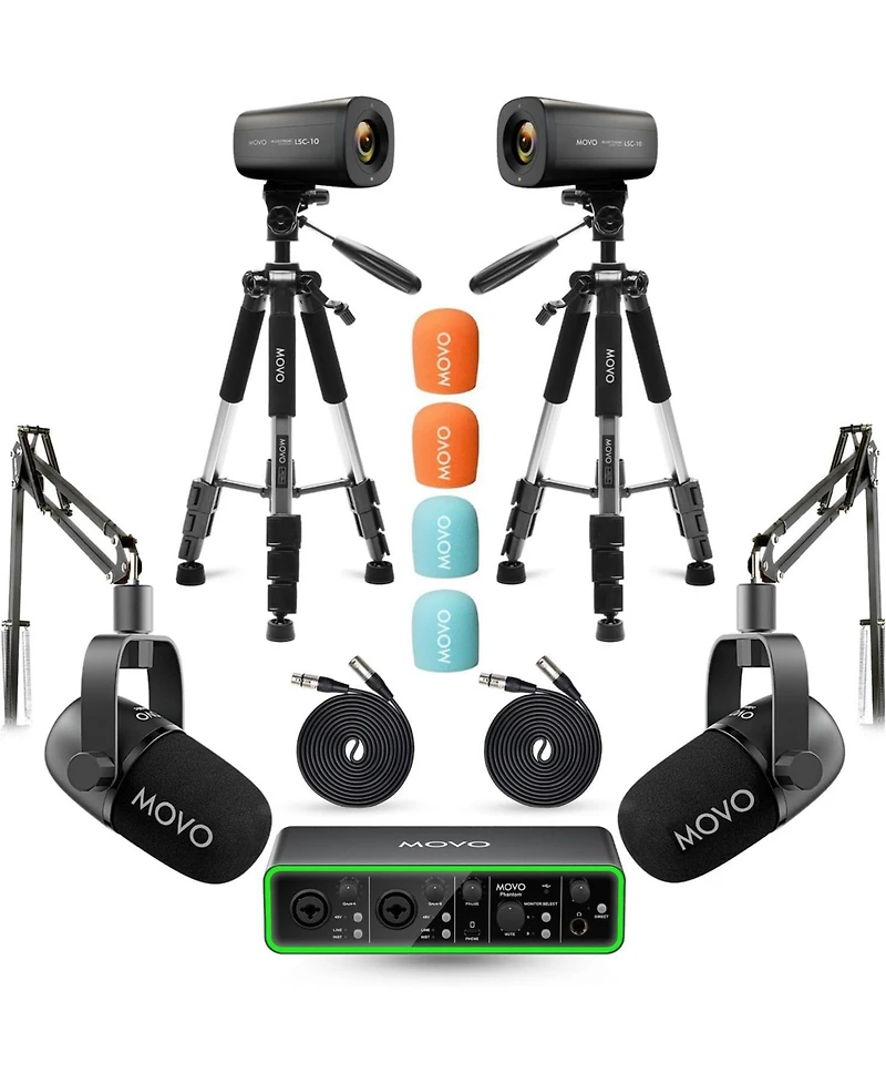 Movo 4K Two-Person Video Podcast Equipment Bundle