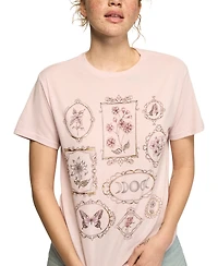 Lucky Brand Women's Floral Frames Boyfriend T-Shirt