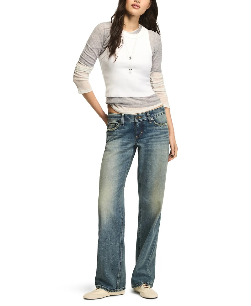 Lucky Brand Women's Ultra Low-Rise Baggy Jeans