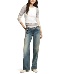 Lucky Brand Women's Ultra Low-Rise Baggy Jeans