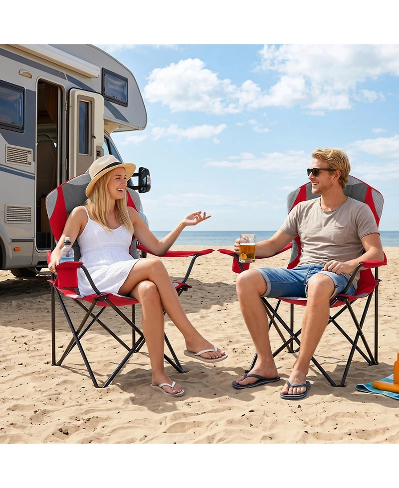 Hongge Padded Folding Camping Chair Set for Outdoor Gatherings