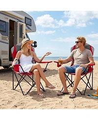 Hongge Padded Folding Camping Chair Set for Outdoor Gatherings
