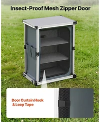 Hongge Aluminum Folding Camp Kitchen Cabinet with Three Shelves