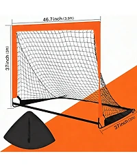 Aofar 2 Pack Portable Soccer Goals Pop Up Indoor Outdoor Foryard 4' X 3