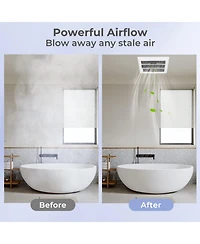 Sugift 80 Cfm Ceiling Mount Bathroom Exhaust Fan with Metal Housing and 4 in Duct