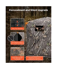 Hongge 270 Degree See Through Ground Hunting Blind for 2 to 3 People