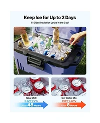 Hongge 50 Qt Hard Cooler Chest Holding Ice up to 48 Hours