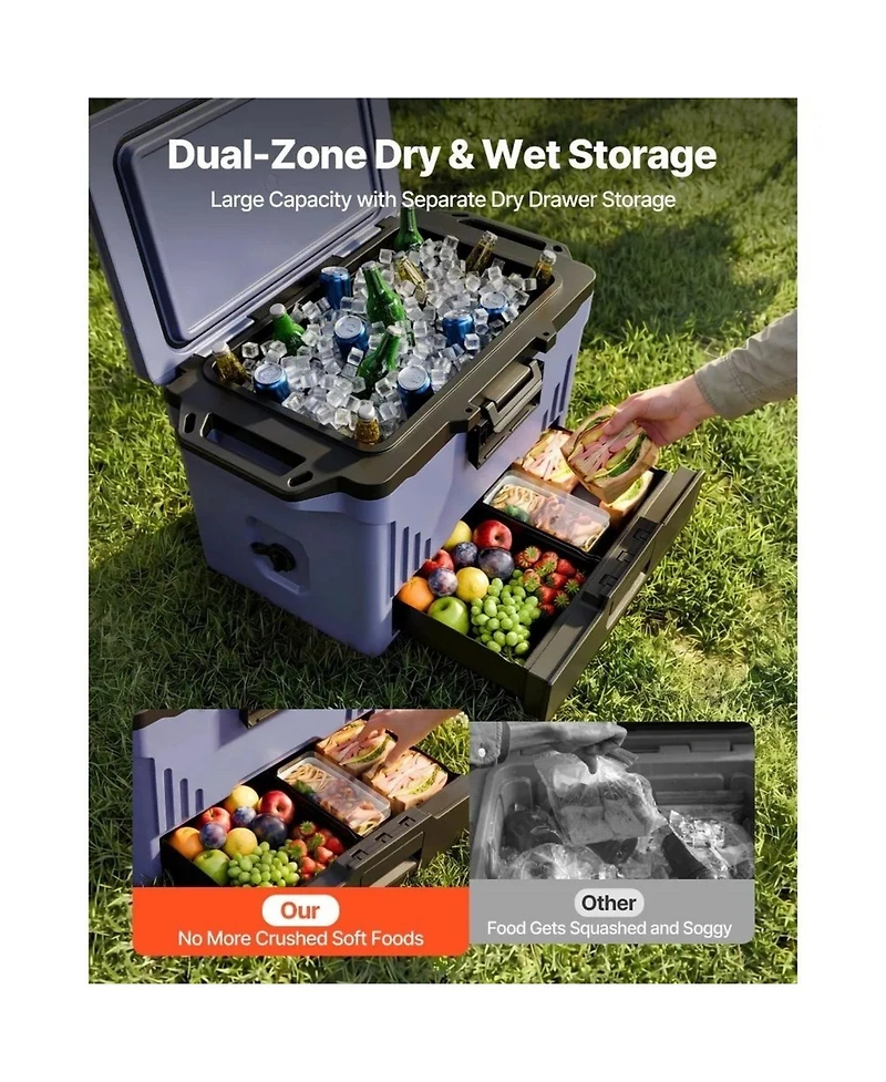 Hongge 50 Qt Hard Cooler Chest Holding Ice up to 48 Hours
