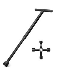 Xdovet Water Meter Key 4-Way T-Handle Shut Off Tool