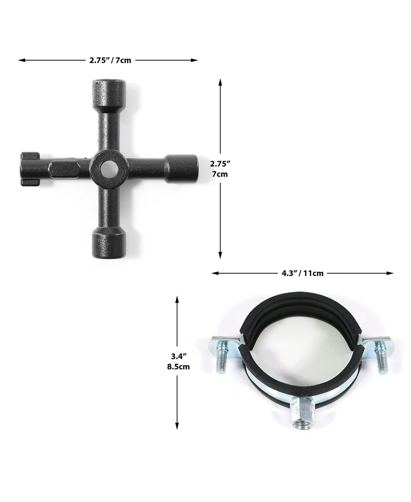 Xdovet Steel Water Meter Key Main Shut-off Valve Tool