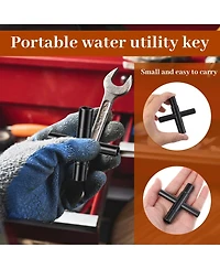 Xdovet 4 Way Sillcock Key Wrench Steel Utility Key Faucet Valve