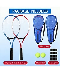 Aofar 4 Pack Tennis Rackets 21 Inch Lightweight Beginner Set