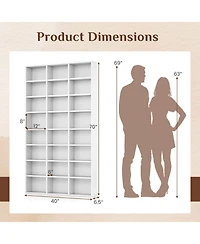 Sugift 70 Inch Tall 24 Cube Storage Organizer Bookshelf with Adjustable Shelves