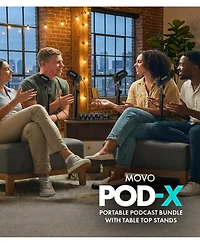 Movo UMX2 4-Channel Usb-c Podcast Bundle for macOS and Windows 10+