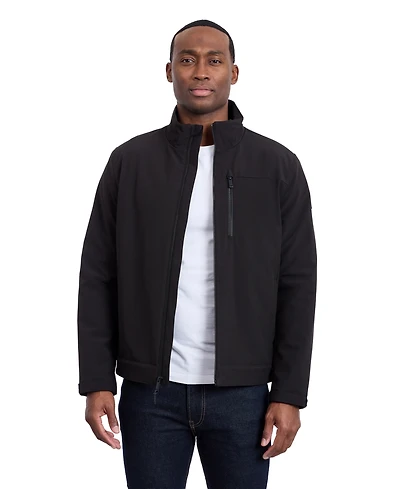 Calvin Klein Men's Sherpa Lined Softshell Stand Collar Jacket