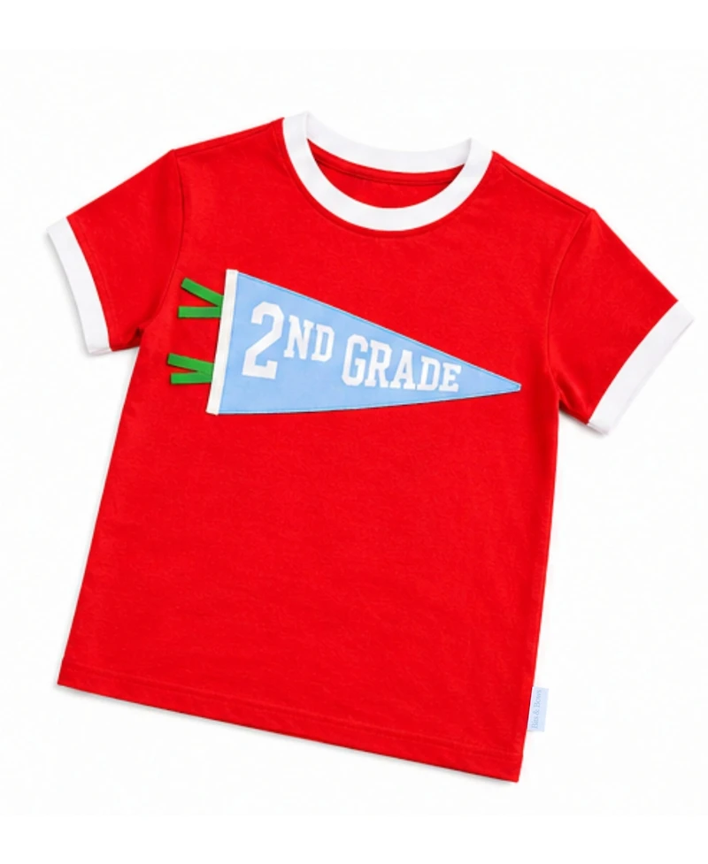 Bits & Bows Kids Little/Big Unisex 5-12 2nd Grade Crewneck T-Shirt