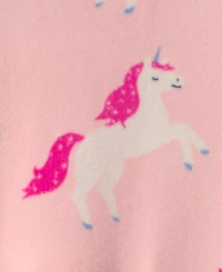 Carters Baby Girls' Unicorn 2-Way Zip Dream Plush Snug-Fit Footed Pajama