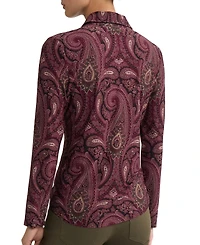Jones New York Women's Printed Two-Pocket Button-Front Shirt