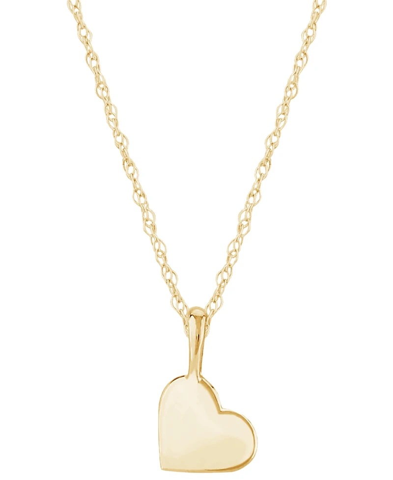 Macy's Heart Pendant Necklace in 14k Yellow Gold