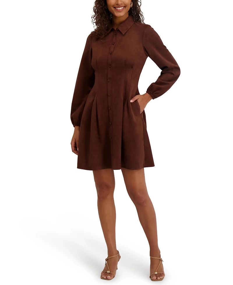 kensie Women's Long-Sleeve Dress
