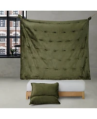 Thicker Than Thick - Coma Inducer Comforter Set - Standard Plush Filling - Winter Moss , King