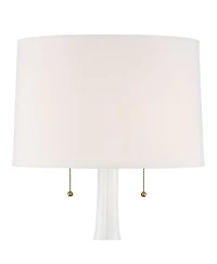 Possini Euro Design Natalia 27" Tall Modern Luxe Table Lamps Set of 2 Pull Chain Floral Ceramic Living Room Bedroom