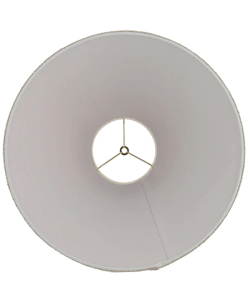 Springcrest 6" Top x 19" Bottom x 10" High x 10" Slant Lamp Shade Replacement Tapered Boucle Woven Fabric Spider Harp Finial