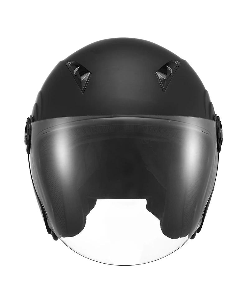 Hongge Dot Approved 3/4 Open Face Motorcycle Helmet with Clear Visor