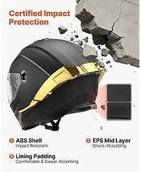 Hongge Dual Visor Full Face Motorcycle Helmet for Adult Riders