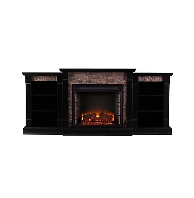 Augusta Home Gallatin Electric Fireplace with Bookcases