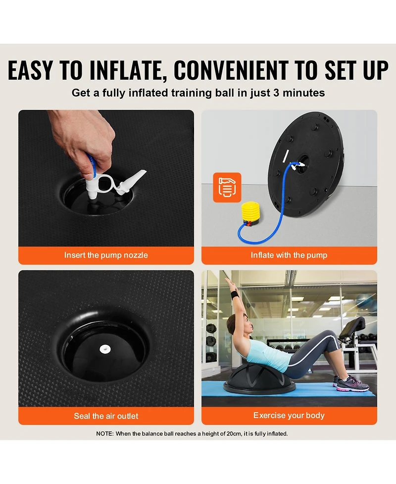 Hongge Half Exercise Ball Balance Trainer for Core Stability Workouts