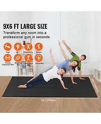 Hongge 9 x 6 ft Non Slip Exercise Mat for Home Gym Floor Workouts