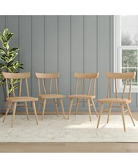 Plank+Beam Solid Wood Windsor Dining Chair Set of 4