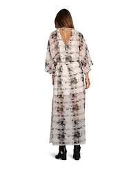 Belle & Bloom Women's Heart on Fire Snake Print Kaftan