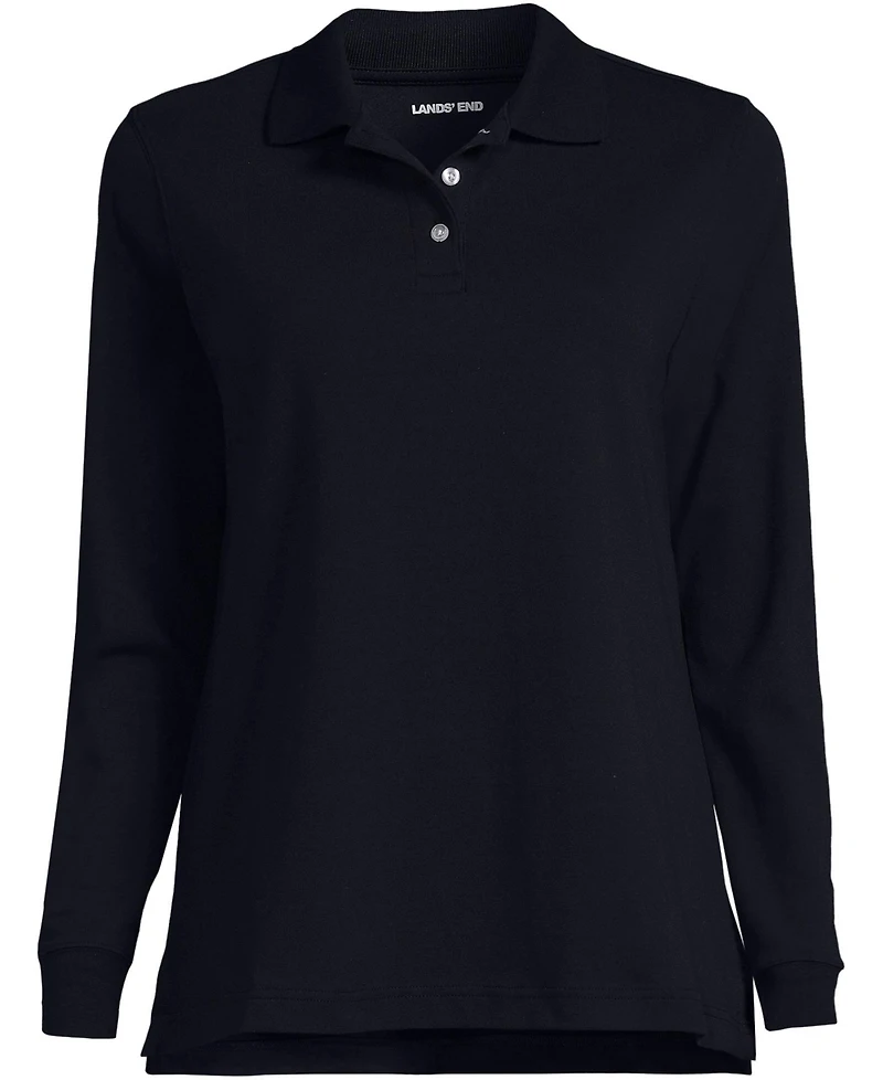 Lands' End Women's Long Sleeve Interlock Polo Shirt