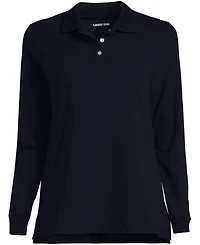 Lands' End Women's Long Sleeve Interlock Polo Shirt