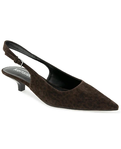 Kensie Women's Jace Kitten Heel Sling Back Pump